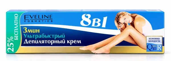 Մազահեռացնող քսուք Էվելին 8-ը 1-ում 0.125 Լիտր