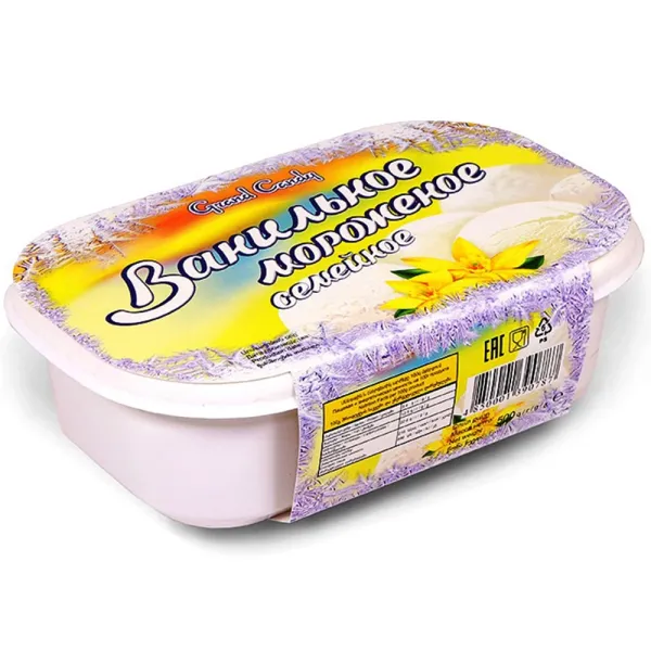 Պաղպաղակ Grand Candy վանիլային «Ընտանեկան» 500 Gram