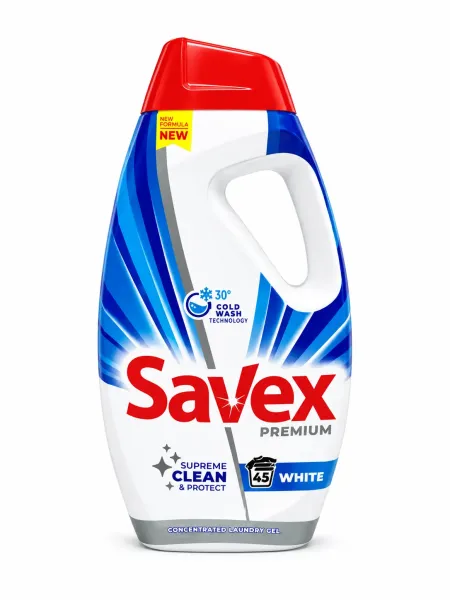 Լվացքի հեղուկ գել սպիտակ հագուստի համար Savex 1.8 Liter