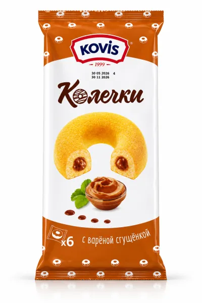 Կեքս «Կովիս» օղակներ, խտացրած կաթով 240 Gram