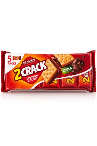 Թխվածքաբլիթ Roshen 2 Crack շոկոլադե 190 Gram