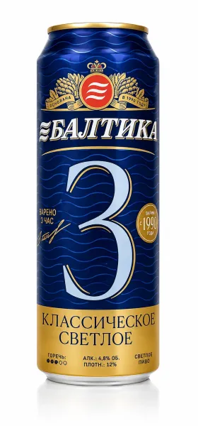 Գարեջուր «Բալտիկա 3» թնդ.4.8%  թ/տ 0.45 Liter