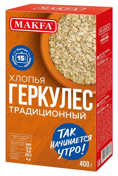 Վարսակի փաթիլներ «Մակֆա» հերկուլես դասական 400 Գրամ