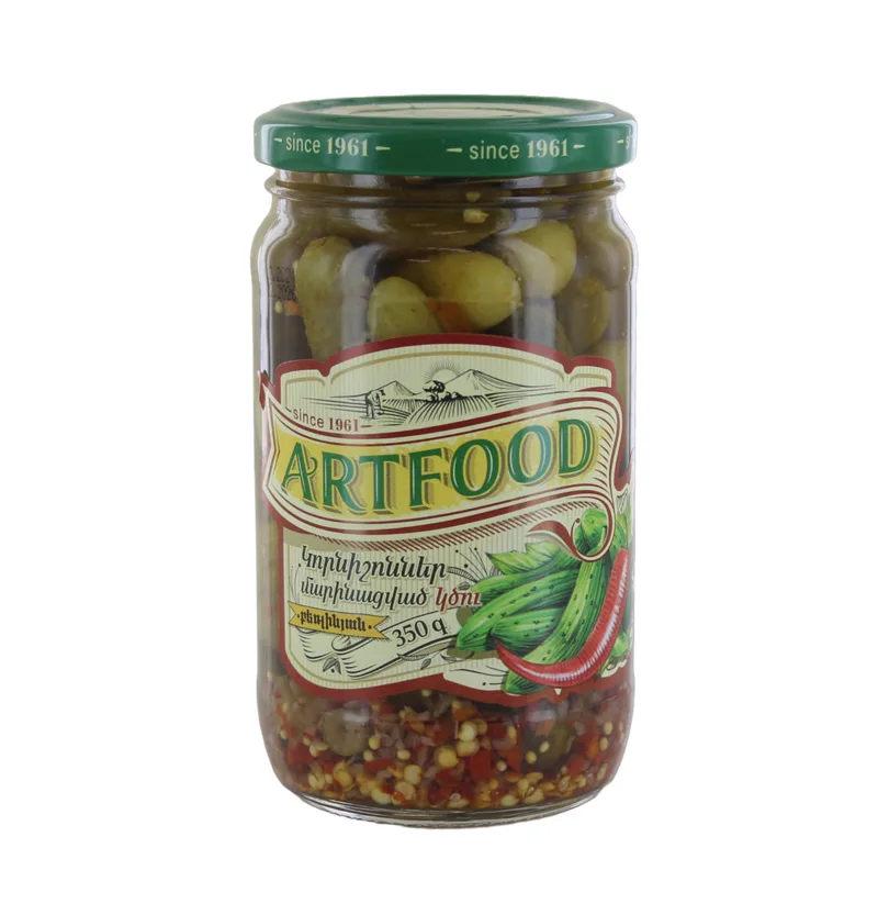Կորնիշոններ մարինացված «Արտ Ֆուդ» կծու 350 Գրամ