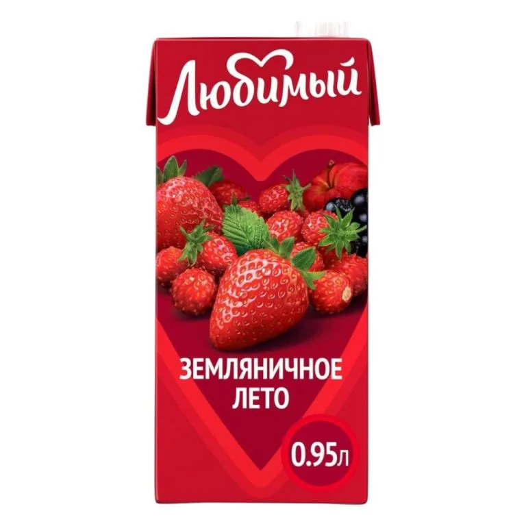 Հյութ «Լյուբիմիյ» ելակ 0.95 Լիտր