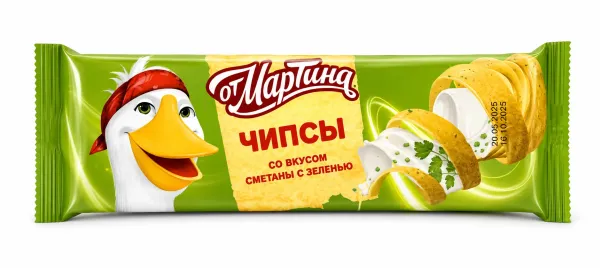 Չիպսեր «Օտ Մարտինա» թթվասերի և կանաչու համով 20 Գրամ