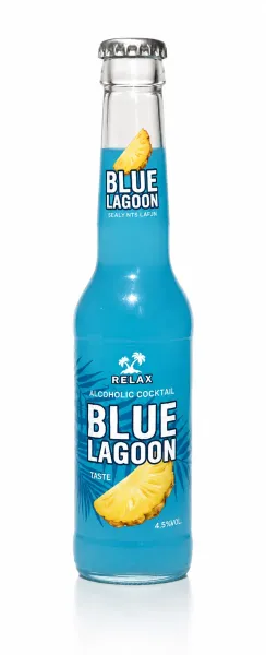 Թույլ ալկոհոլային գազավորված ըմպելիք RELAX Blue Lagoon 0.33 Liter