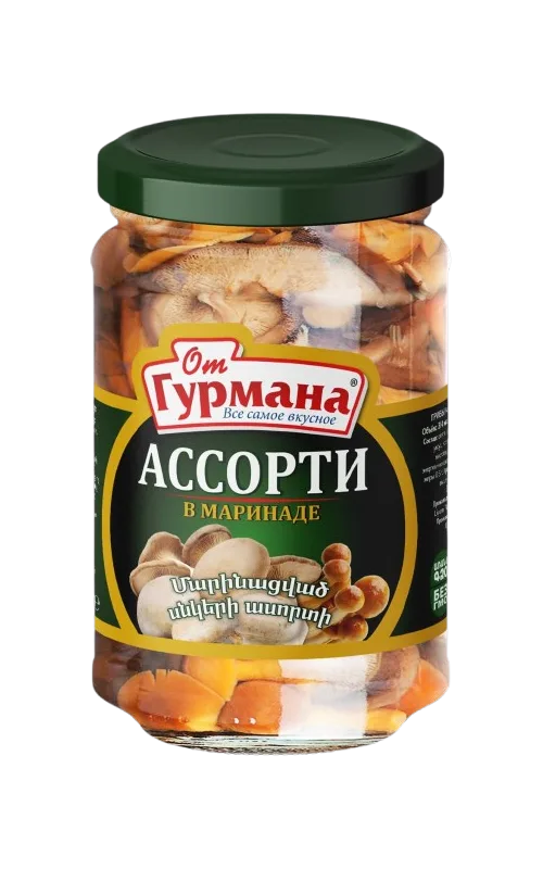 Մարինացված սնկերի ասորտի «Գուրման» 280 Գրամ