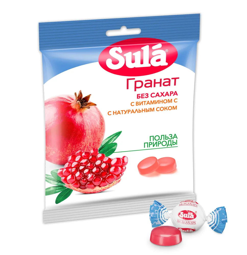 Սառնաշաքար «Սուլա» մուլտիվիտամին, առանց շաքար նուռ 60 Գրամ