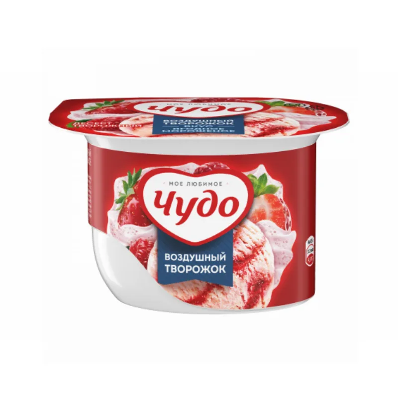 Կաթնաշոռային դեսերտ «Չուդո» ելակի պաղպաղակ 85 Գրամ