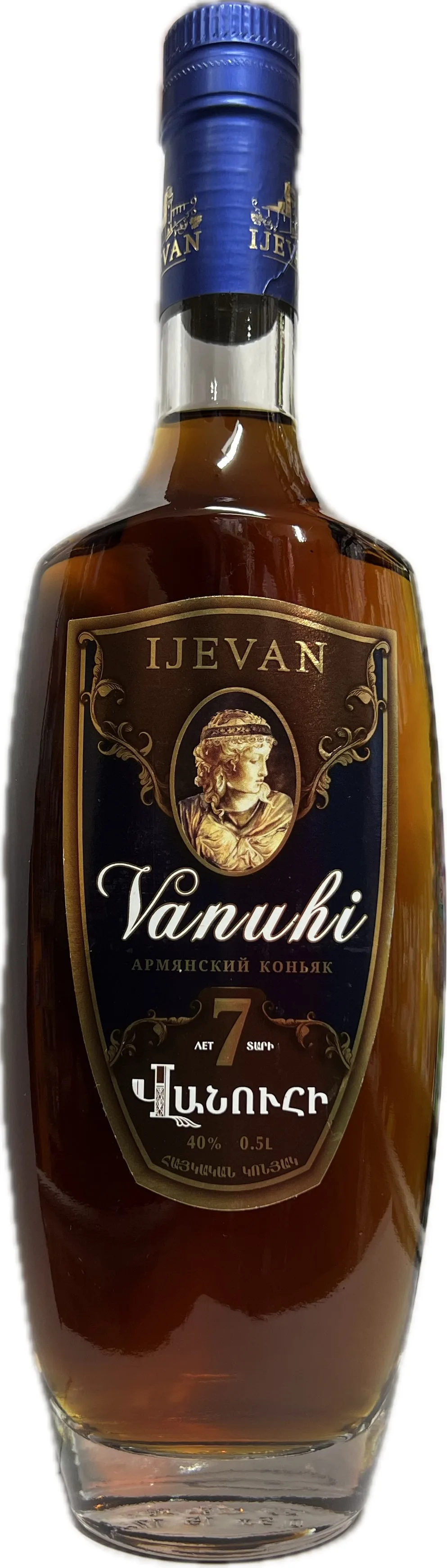 Կոնյակ «Վանուհի» 7տ թնդ.40% 0.5 Լիտր