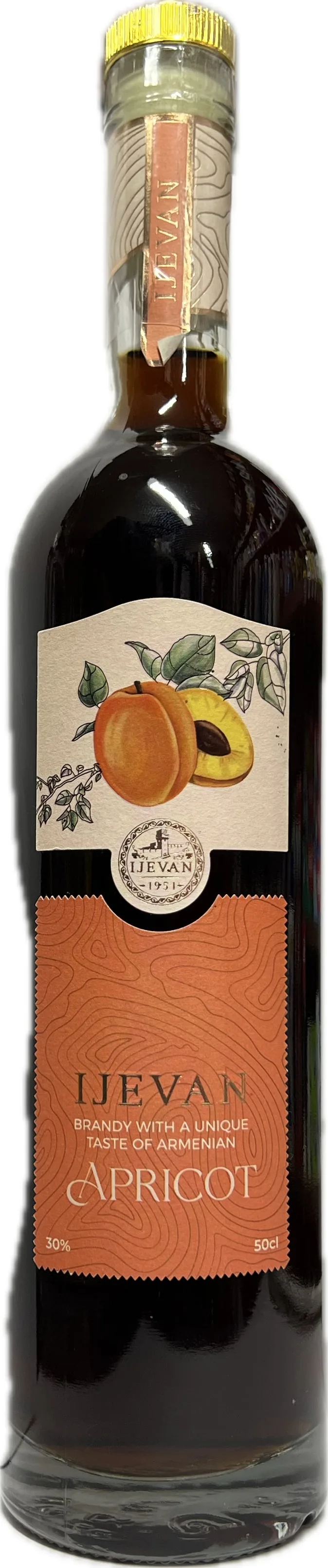 Ծիրանի կոնյակ «Իջևան» 7տ 30% 0.5 Լիտր