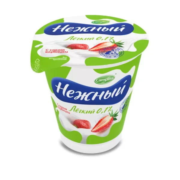 Յոգուրտ.արտադրանք «Նեժնիյ» ելակի 0.1% 320 Գրամ